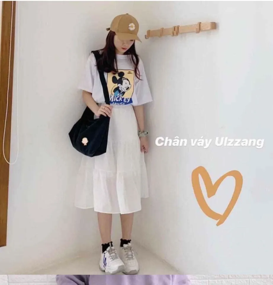 Mua Chân váy xếp ly dáng dài nữ cạp cao lưng vải khóa kéo phong cách Hàn  Quốc LOVI - Yeep