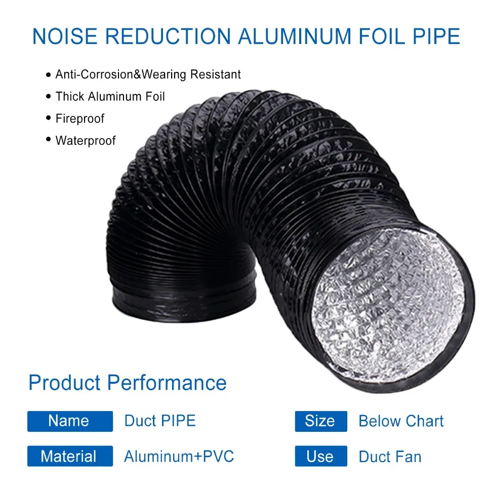 Hon&Guan inches Flexible Duct hose Thick aluminum foil