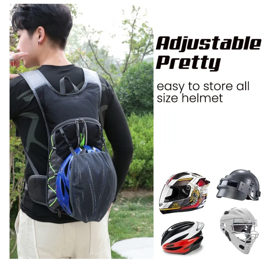 Cycling backpack with helmet hot sale holder