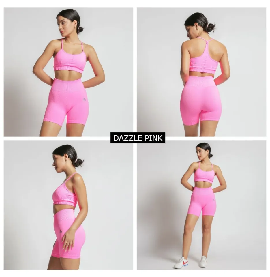RUE SEAMLESS RIBBED SPORTS BRA & SHORTS COORD SET - Lotus Active Wear