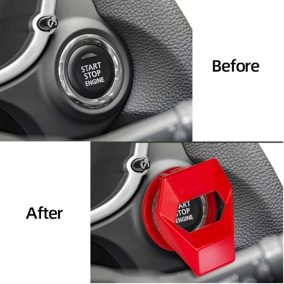 Car Engine Start Stop Push Button Universal Switch Cover Ignition Protection Modified Decorative Ring Trim For BENZ From Top_company, $6.32