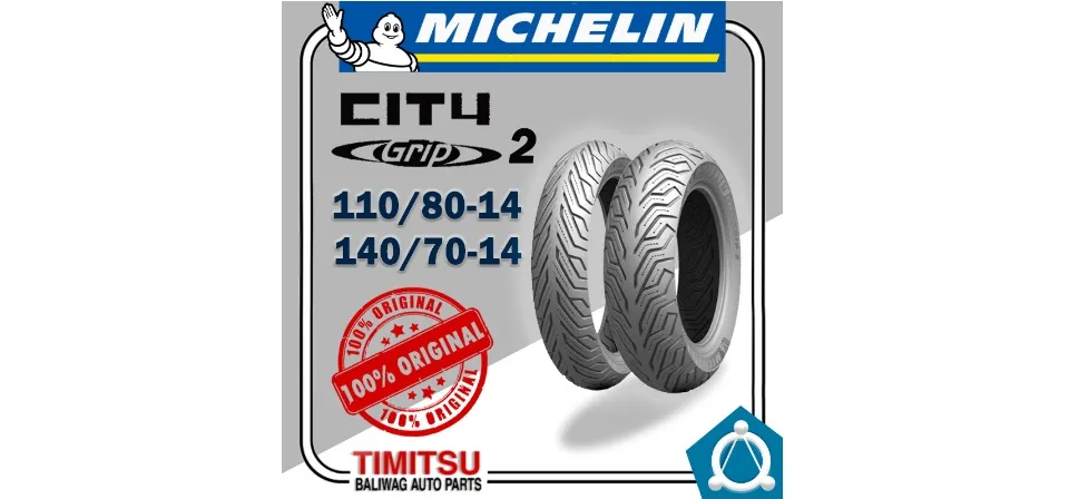 AEROX TIRE SET 110/80-14 140/70-14 MICHELIN CITY GRIP 2 TUBELESS