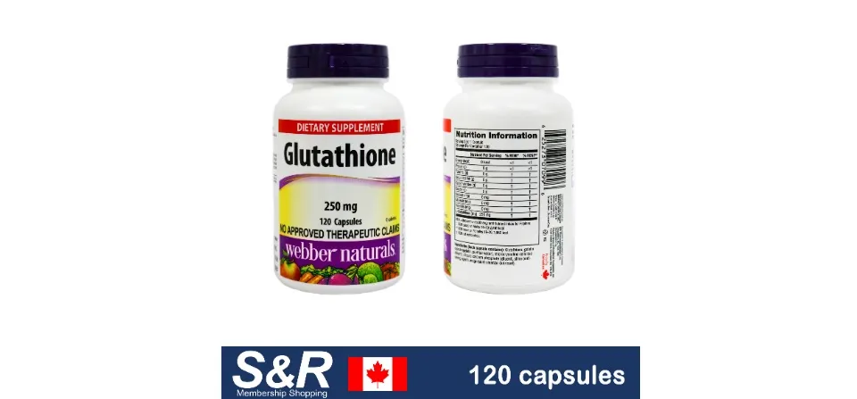 Webber Naturals Glutathione 250mg 120 capsules