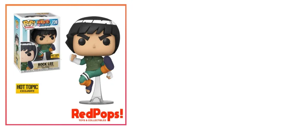 Funko Pop! Animation Naruto Shippuden Rock Lee Hot Topic Exclusive Figure #739