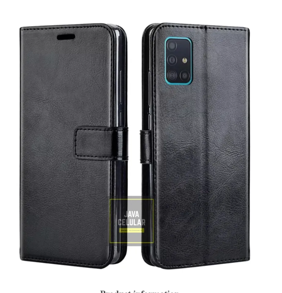 Leather Flip Samsung Galaxy A51 2020 Wallet Case Kulit Casing