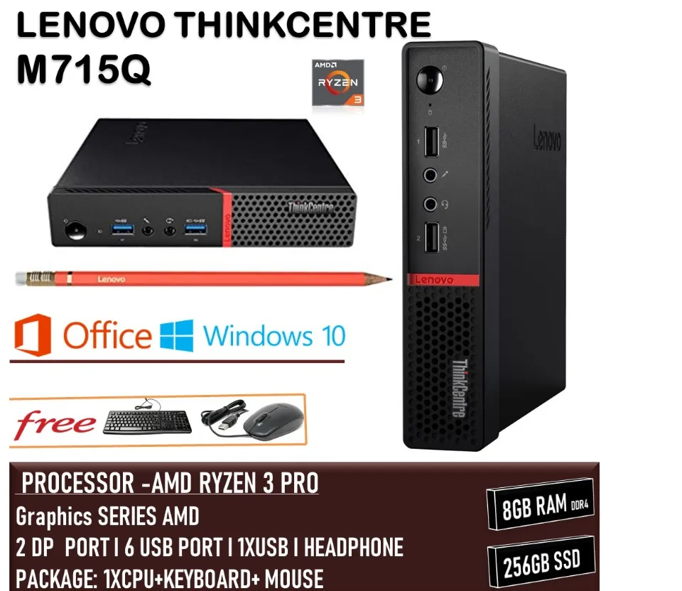 LENOVO THINKCENTRE M715Q 3.20 GHz WINDOWS 10 PROCESSOR -AMD RYZEN