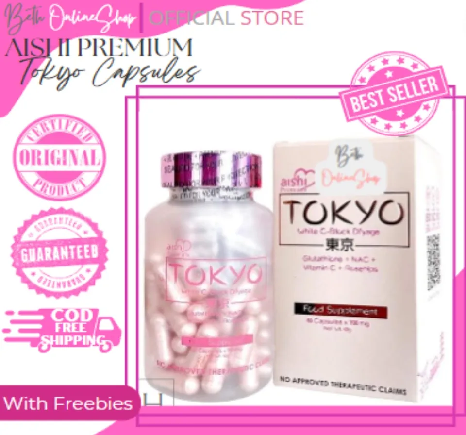 Aishi Tokyo 60 Capsules Glutathione + NAC + Vitamin C + Rosehip