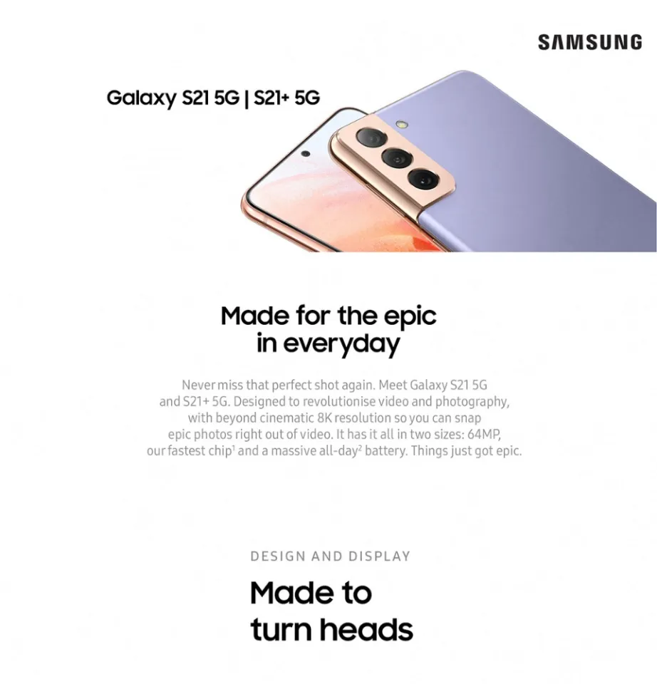 Samsung Galaxy S21+ S21 Plus 5G Smartphone Dual Sim 8GB RAM+