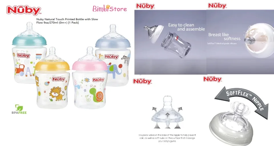 Nuby Natural Touch with SoftFlex Natural Nurser Bottle (9oz/270ml