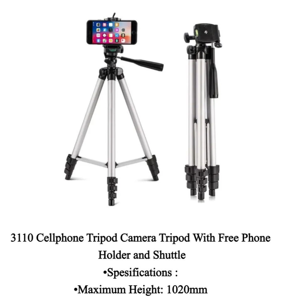 3110 Adjustable and Extendable Tripod Stand Camera/Cellphone