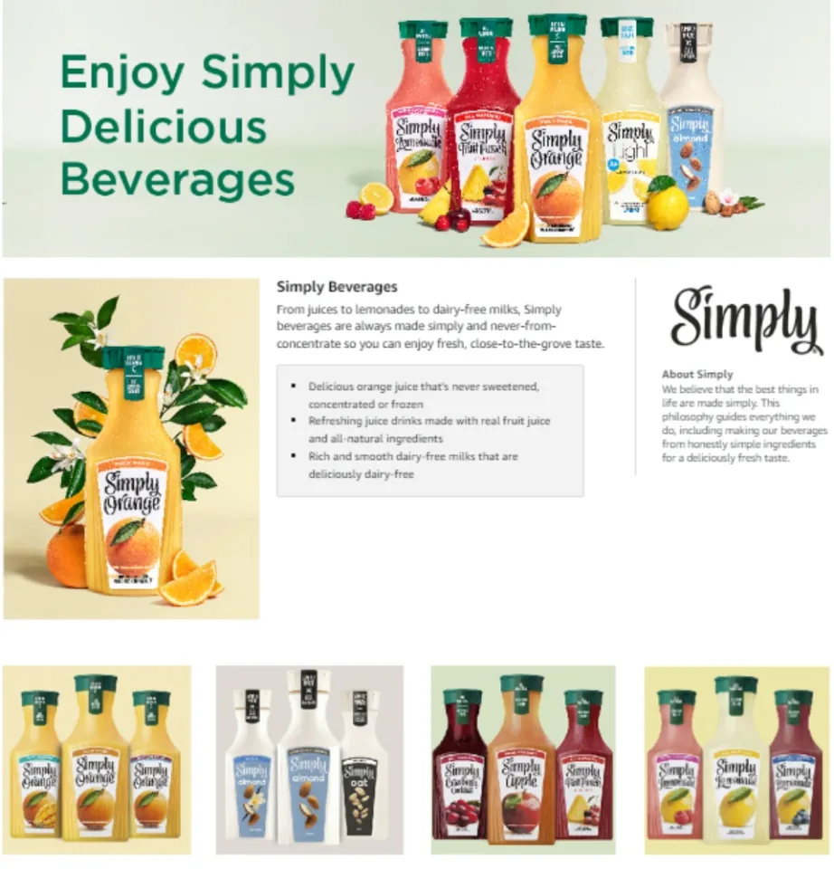 Simply Apple Juice 52 fl oz 100% Juice Not from Concentrate Non