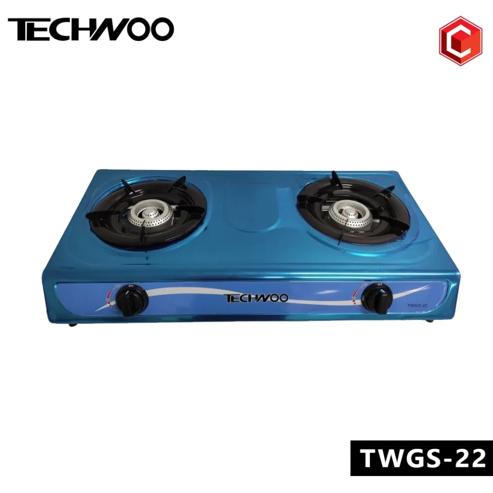 TECHWOO DOUBLE GAS BURNER HEAVY DUTY/ AUTO ELECTRIC IGNITION TWGS