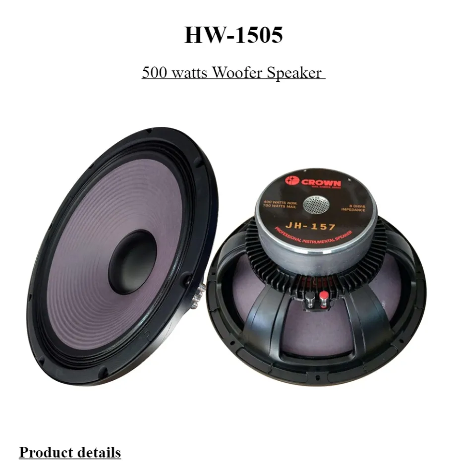 Crown 500w Speaker Crown BF-12SW 500W 12 Inch Passive Subwoofer
