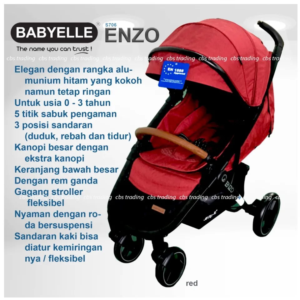 Babyelle Baby Stroller S706 ENZO Lightweight Travelmate Kereta Dorong Bayi Lazada Indonesia