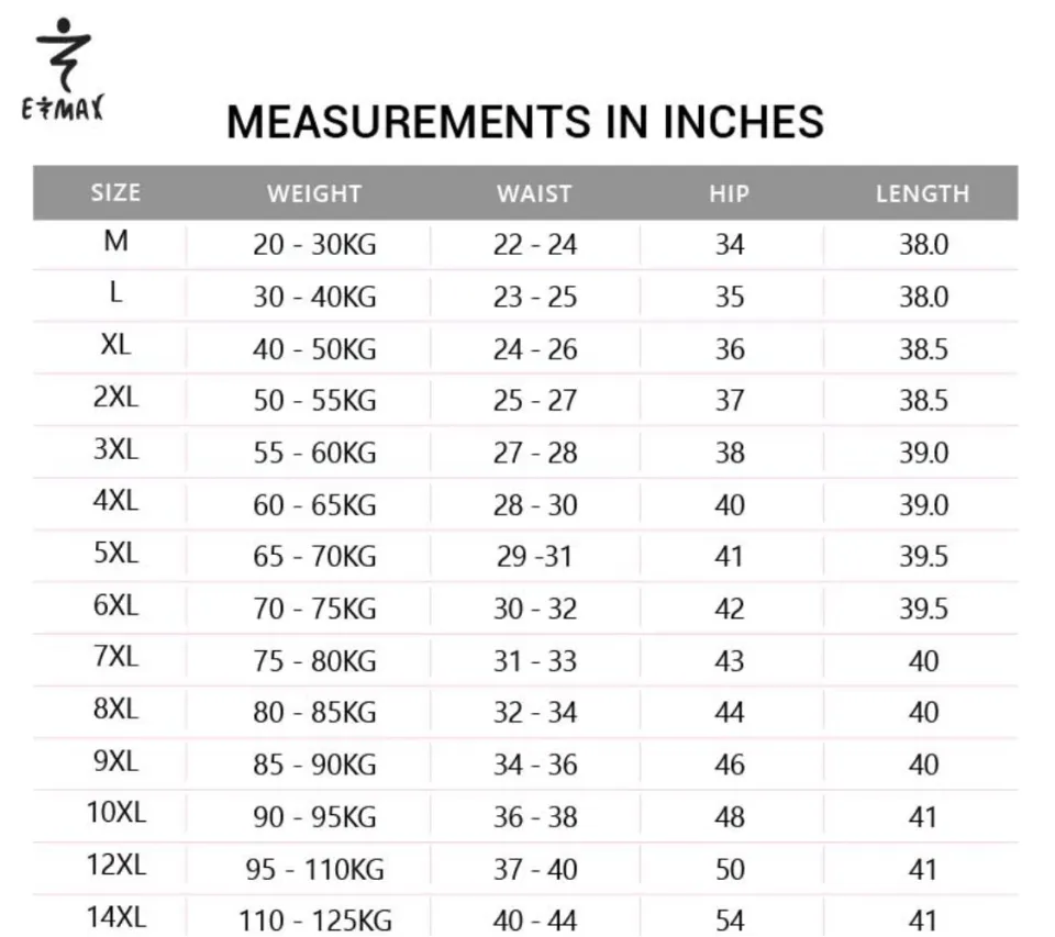 Sport Pant Size Chart