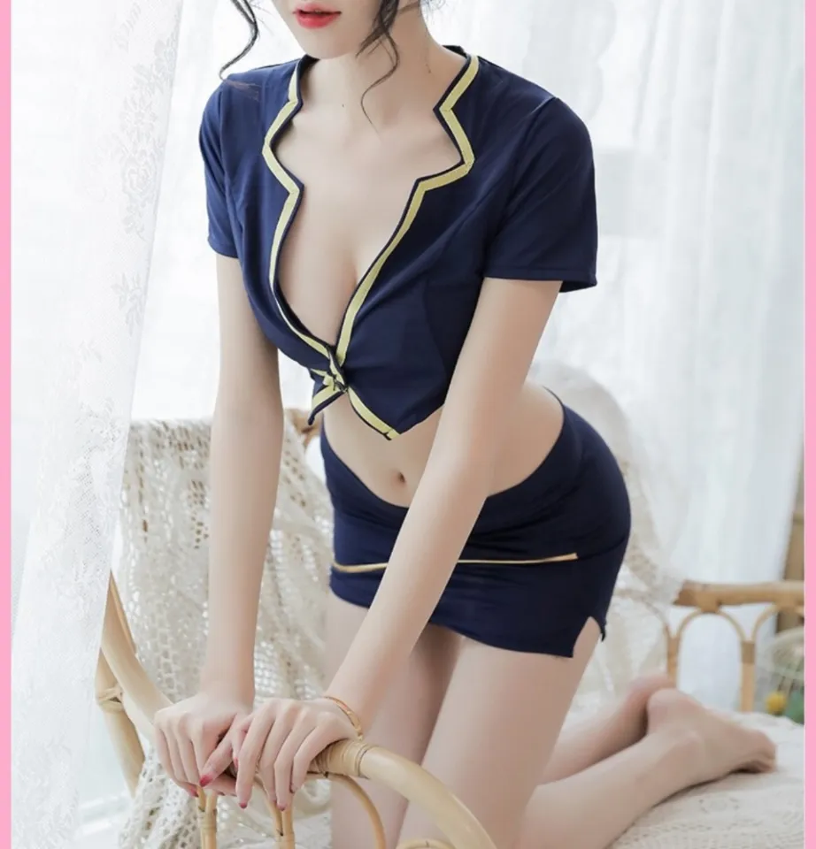 Sexy Lingerie Stewardess Pilot Flight Attendant Uniform Cosplay Suit Dress Bodysuit LU035 | Lazada PH Sexy Lingerie Stewardess Pilot Flight Attendant Uniform Cosplay Suit Dress Bodysuit LU035 | Lazada PH