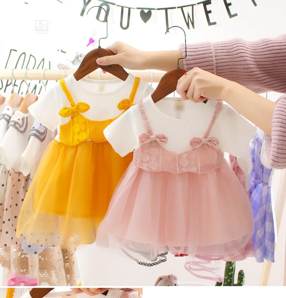 Mua Đầm bé gái,váy trẻ em 2 dây siêu xinh cho bé size 0 đến 8 tuổi. - Xanh  dương - Size 3 (13-15kg) tại ShopMiNaKids | Tiki
