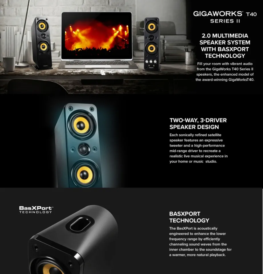 Wall Mount Creative Gigaworks T40ii Rear Creative T40 Series Ii Creative  GigaWorks T40 Series II