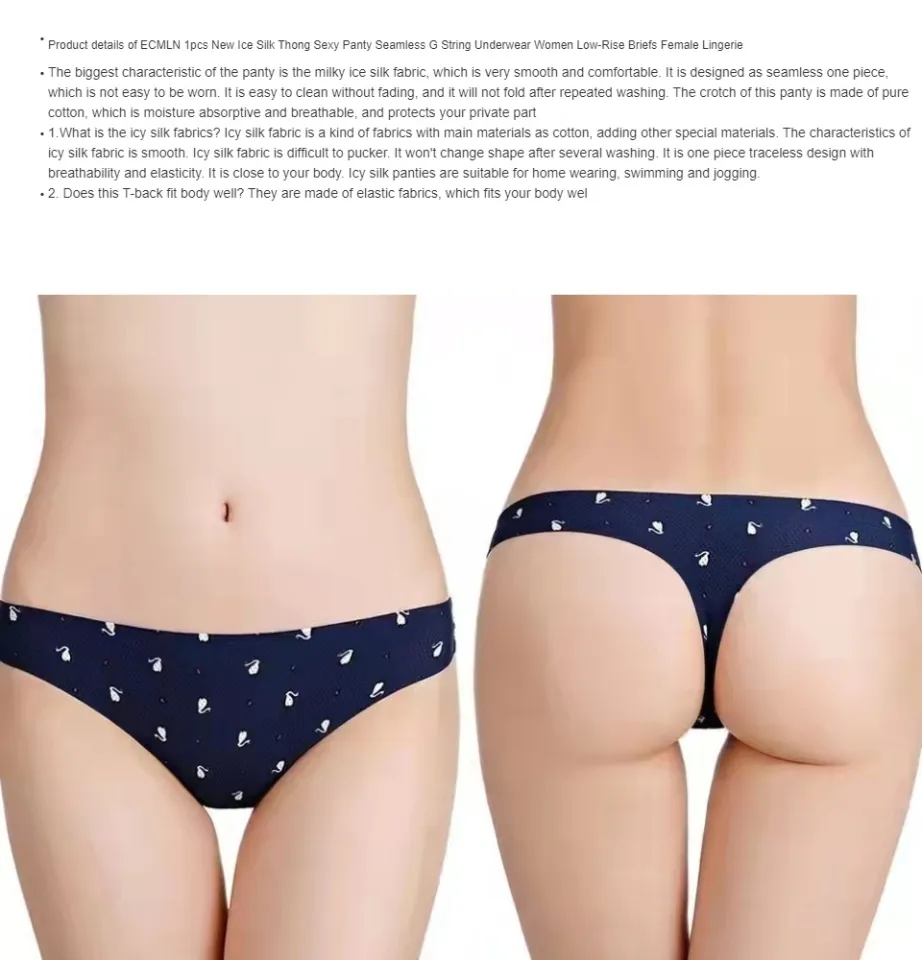 Women Sexy Pure Silk Thongs Briefs G-String Panties/Underwear  Lingerie/Knickers