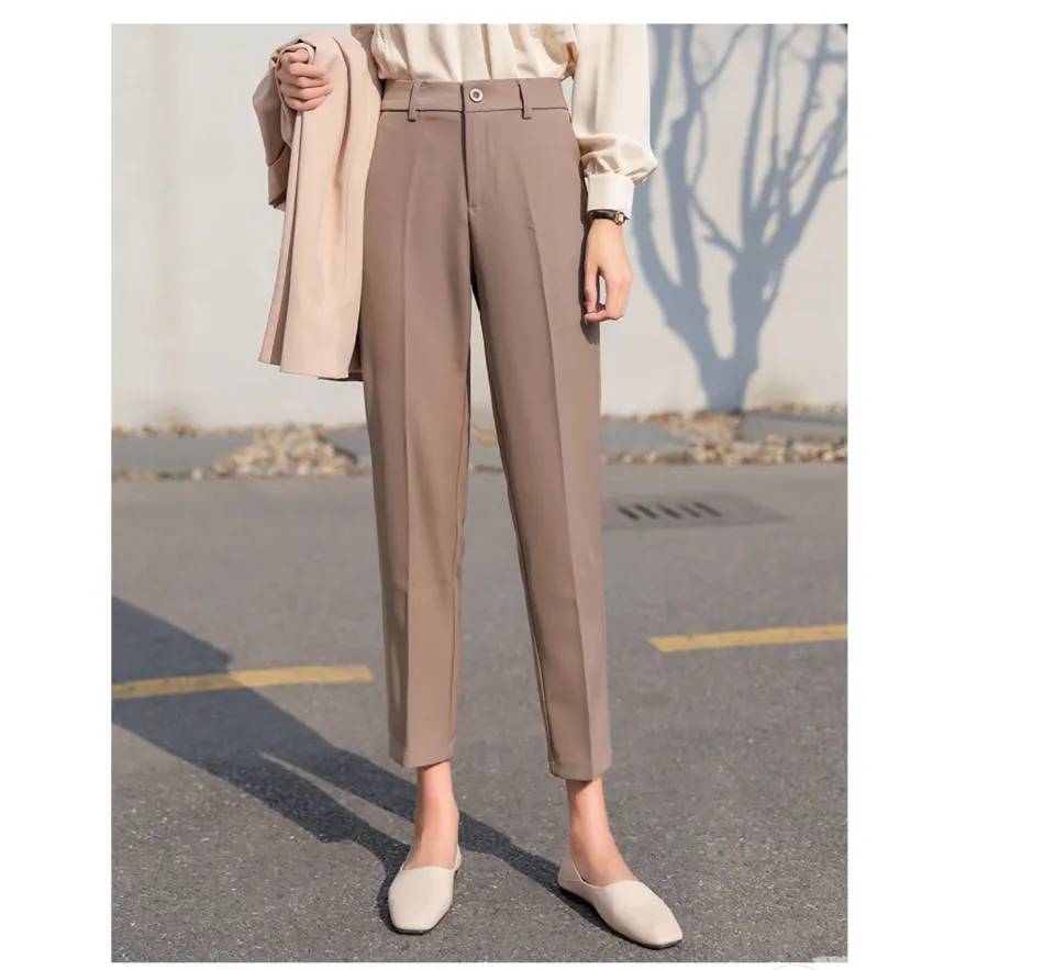 New trendy fashion trouser pants women's ankle trouser slacks New