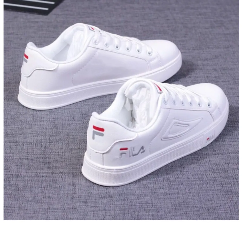 FILA White Shoes Low Cut Shoes Running Shoes For Women School