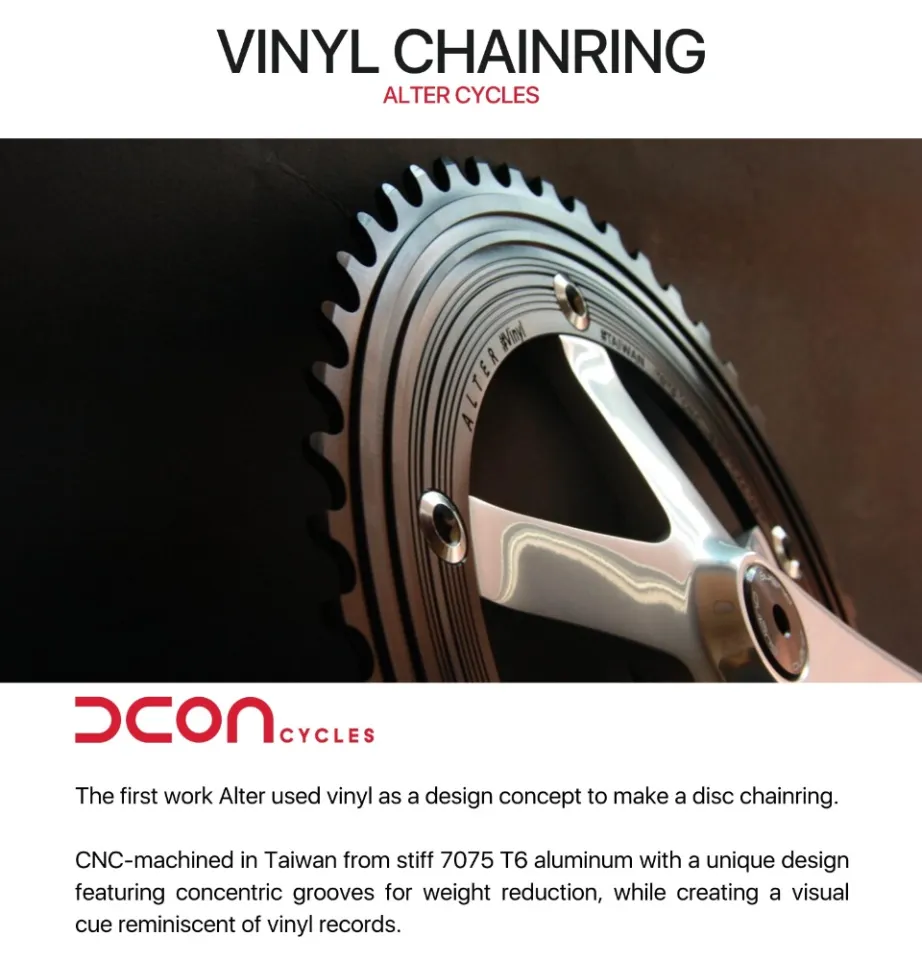 Alter Cycles - Alter Vinyl Chainring 49T 144 BCD Fixed Gear