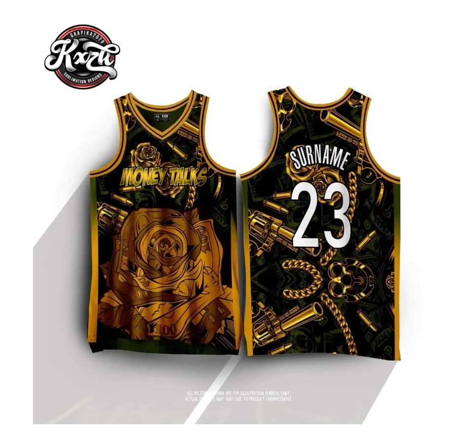 MONEY TALKS 01 FREE CUSTOMIZE OF NAME AND NUMBER ONLY full sublimation high  quality fabrics basketball jersey/ trending jersey | Lazada PH