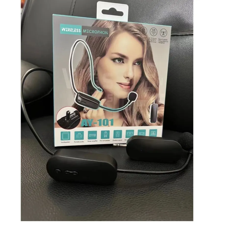 AY 101 Handheld UHF Wireless Microphone Headset Professional Head