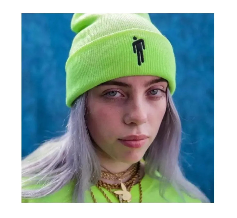 Embroidered Beanie Neon Green Billie Eilish Beanie Official