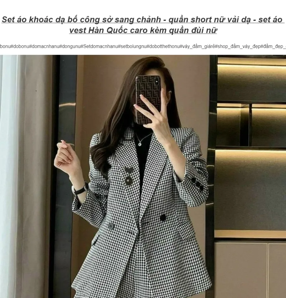 Áo khoác vest nữ form dài 2 túi xéo xinh xắn - Hàng đẹp với giá tốt nhất