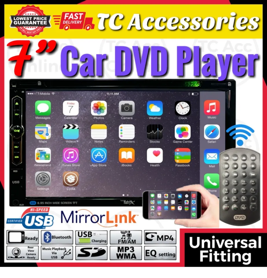 7 inch CAR DVD Player Universal Fitting FULL HD 2 DIN USB MICRO