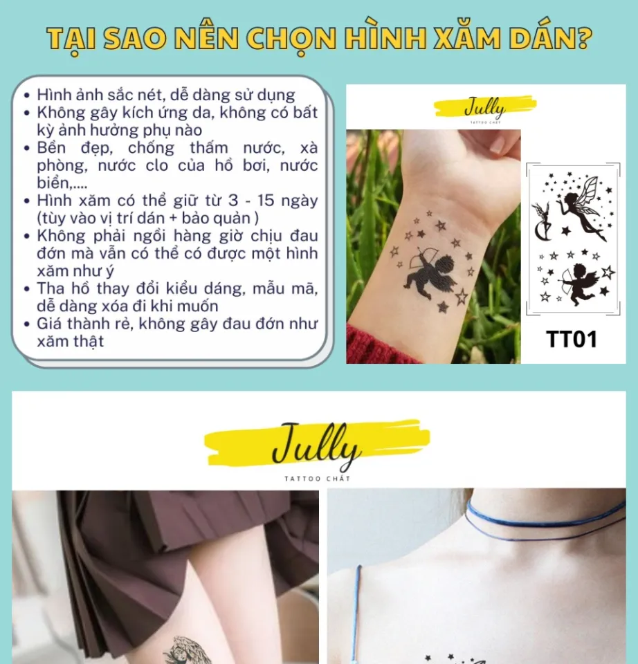 Hình Xăm Dán Tạm Thời Chống Nước Phong Cách Âu Mỹ Thời Trang Cá Tính Cho  Nam Nữ | Shopee Việt Nam