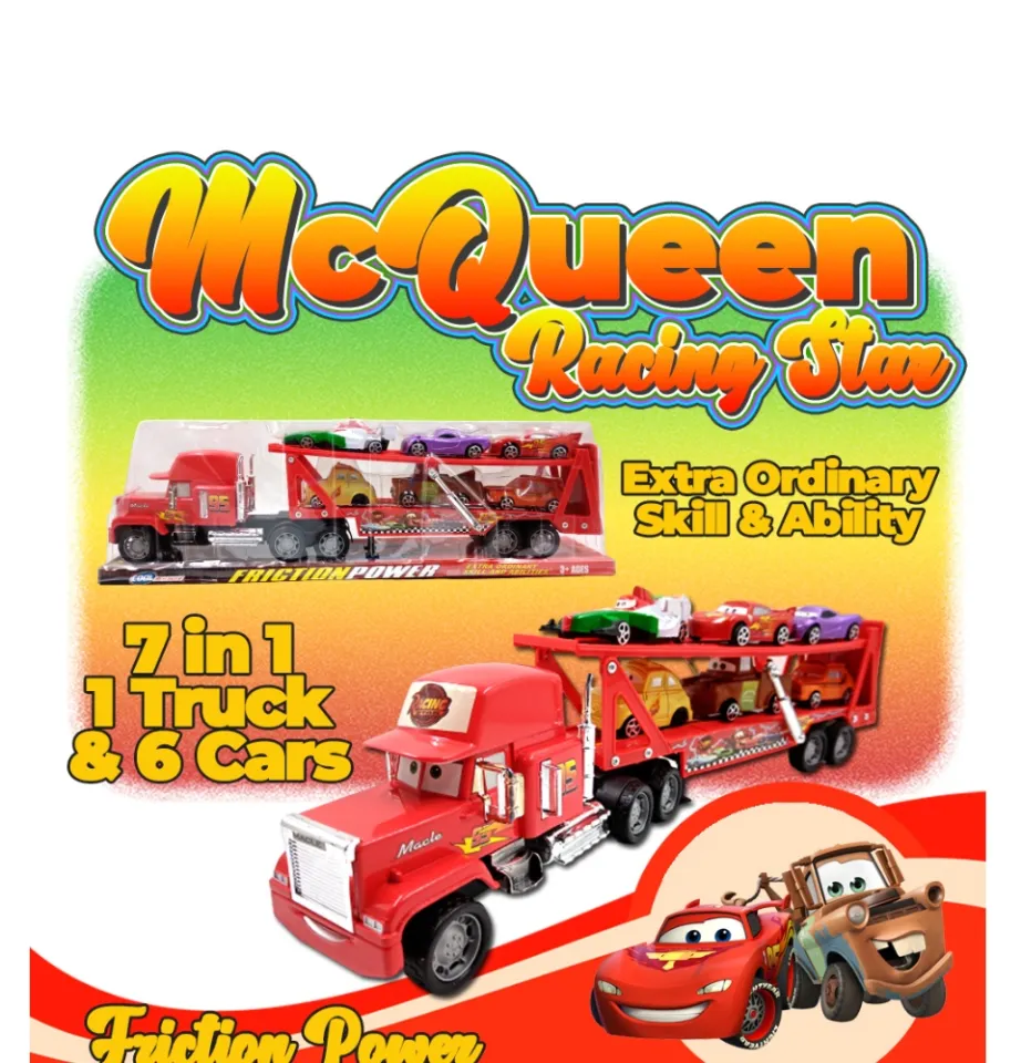 Lightning mcqueen truck sales with cars