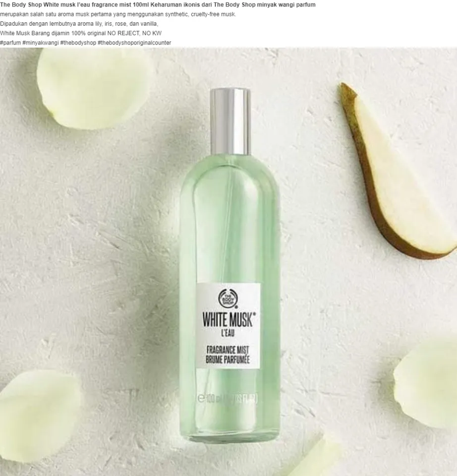 The Body Shop White Musk L'eau Fragrance Mist minyak wangi parfum