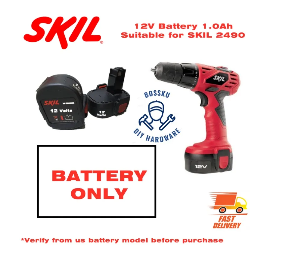 SKIL 12V 1.0Ah Battery only Compatible for SKIL 2490 12V Cordless