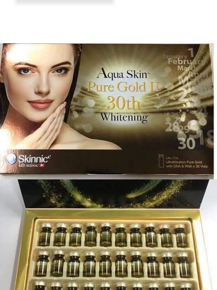 AUTHENTIC Aqua Skin EGF PureGold II Glutathione Aquaskin Whitening