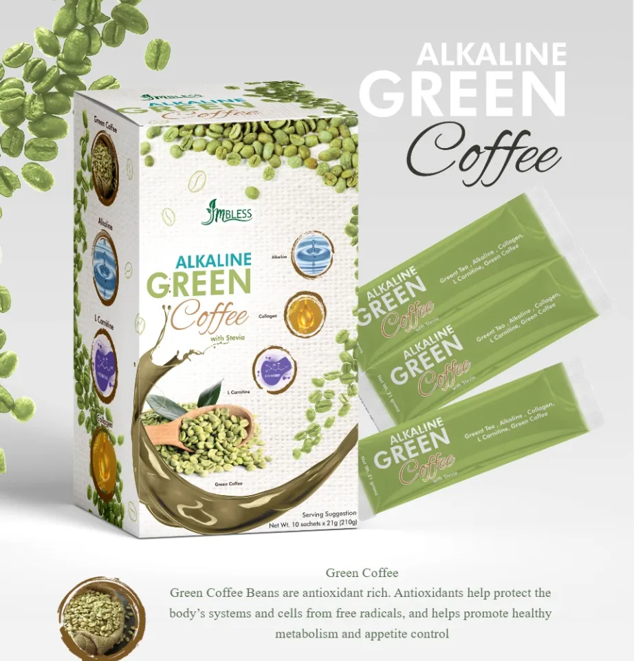 green coffee & l carnitine Alkaline Green Coffee with Collagen and L-carnatine 10 sachets  Caffeine-Free Organic Green Coffee L-Carnitine For Energy And Metabolism  Marine Collagen For Skin Hair Nails - Lazada