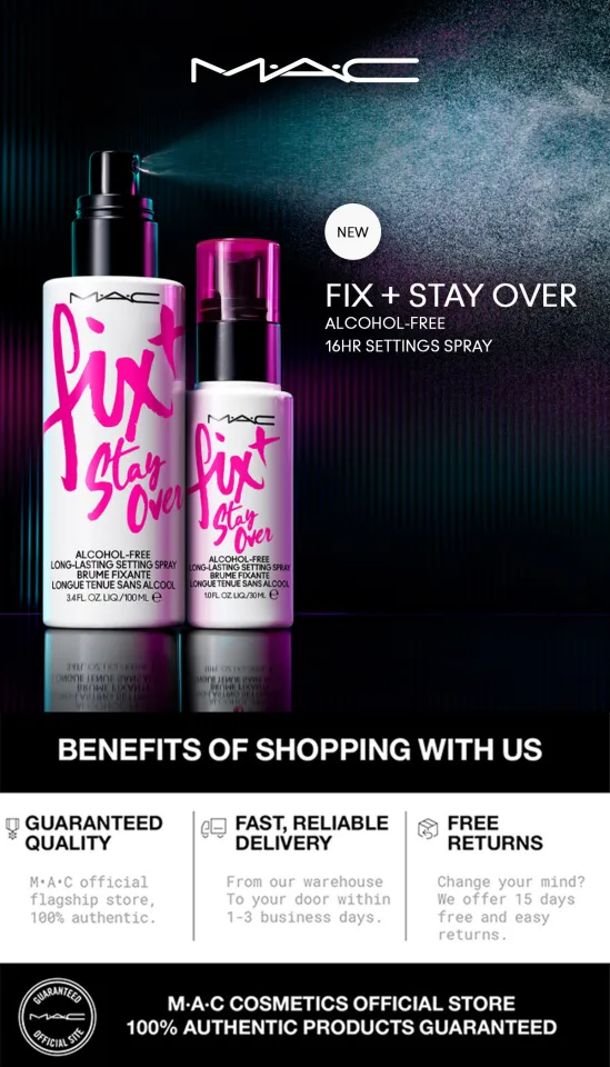 MAC Fix+ Stay Over Setting Spray 100ml alcohol free hydrating