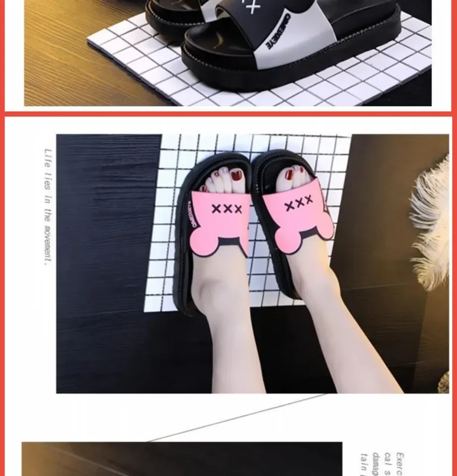 FRIMO Malaysia - Bear XXX Sandal High Heel Kasut Tinggi Slipper Shoe Lawa  Women Cute For Women