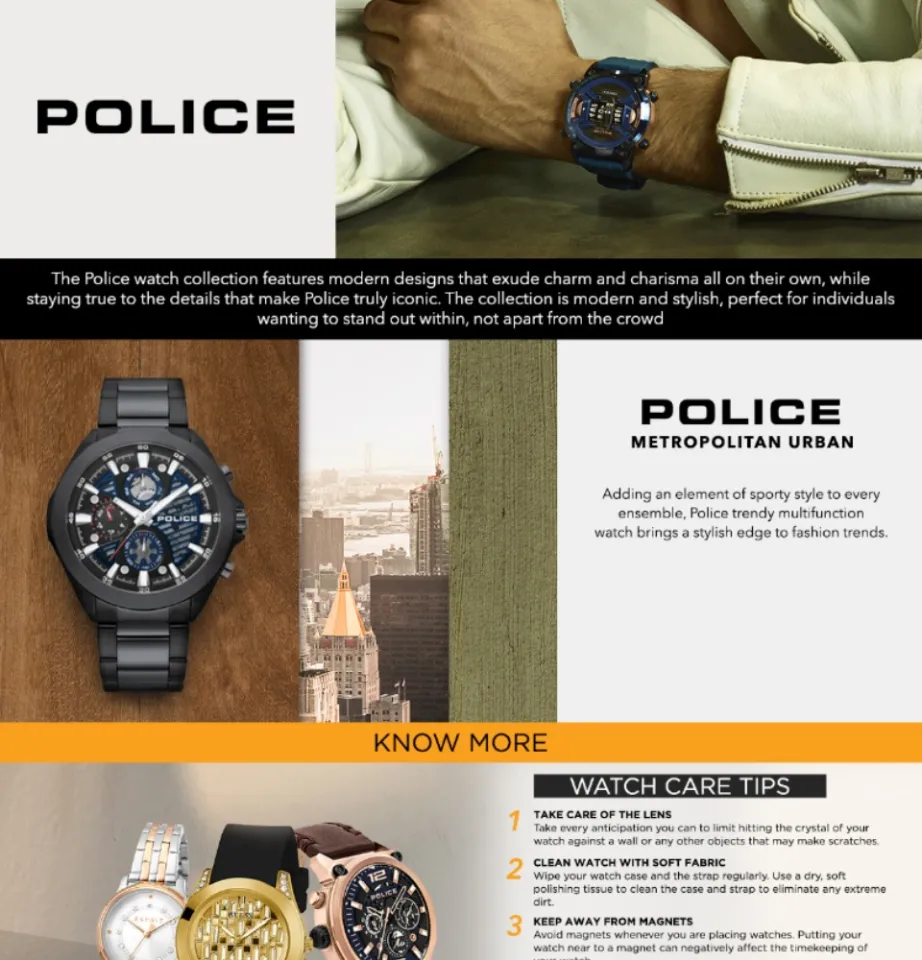 Police magnet outlet watch