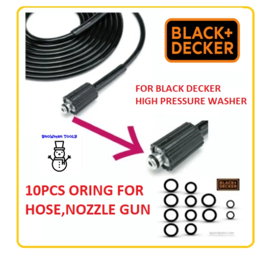 10PCS ORING O RING FOR BLACK DECKER HIGH PRESSURE WASHER CLEANER