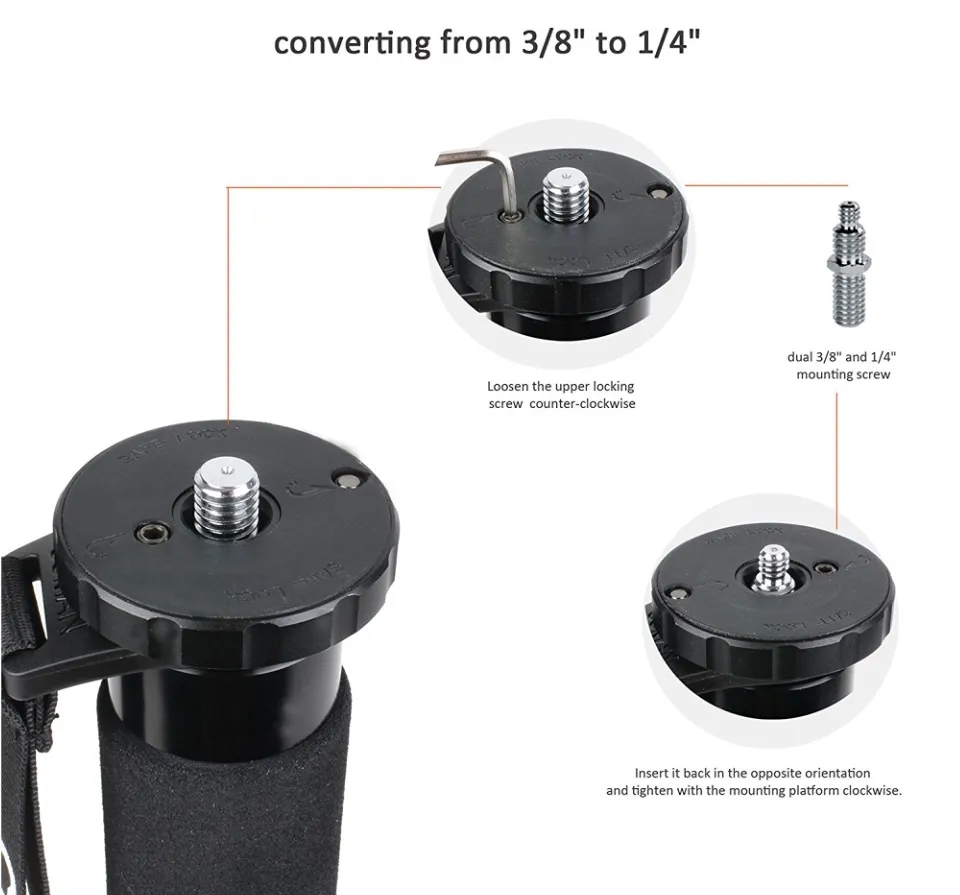 Coman KX3535 Pro Carbon Fiber Tripod Video Monopod with Fluid Pan