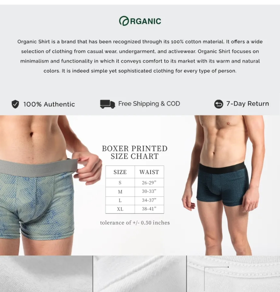 Organic Boxer Brief for Men Short Set of 3 Random Colors Mens
