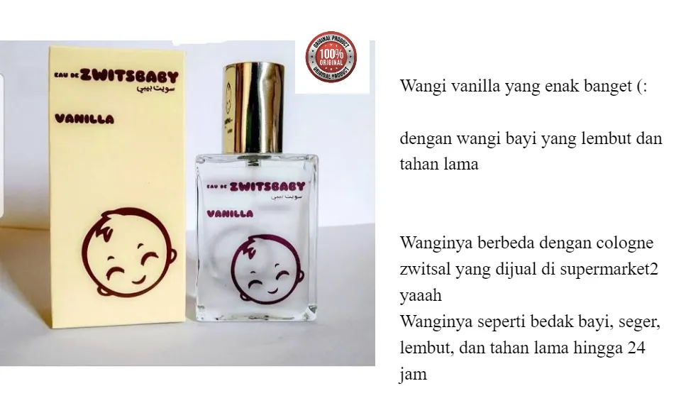 Parfum Bayi zwistbaby arab vanilla original Lazada Indonesia