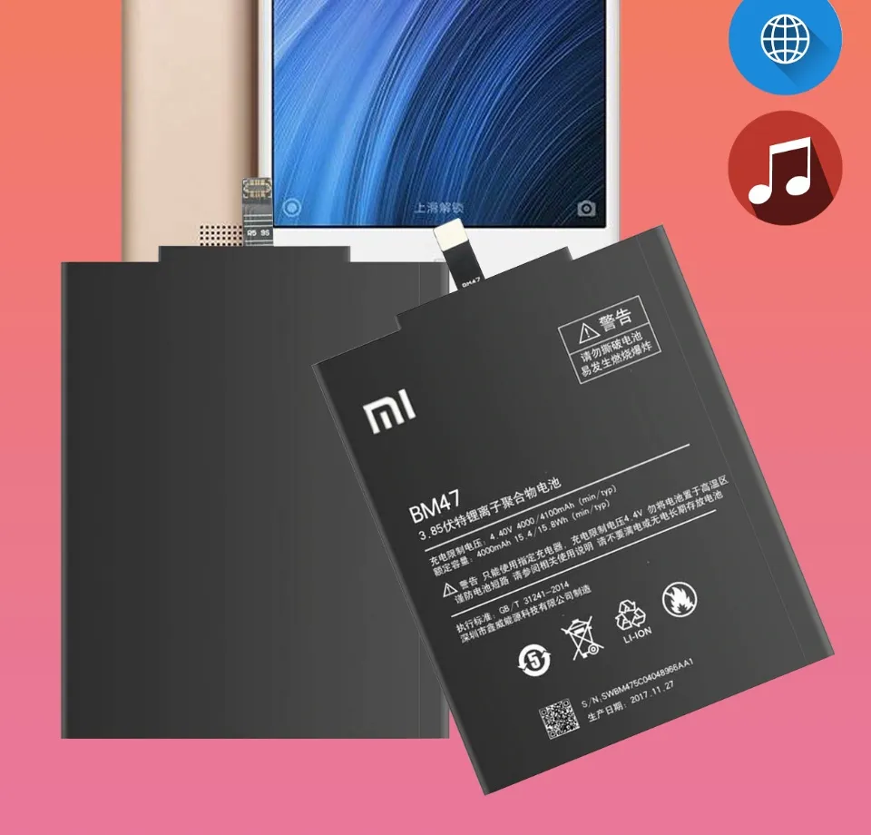 XIAOMI Redmi 4a Battery 100% Original Model: BN30 Local