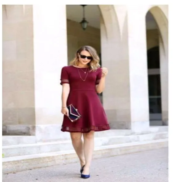 Burgundy shop dress teenager