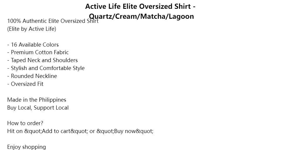 Active Life Elite Oversized Shirt - White