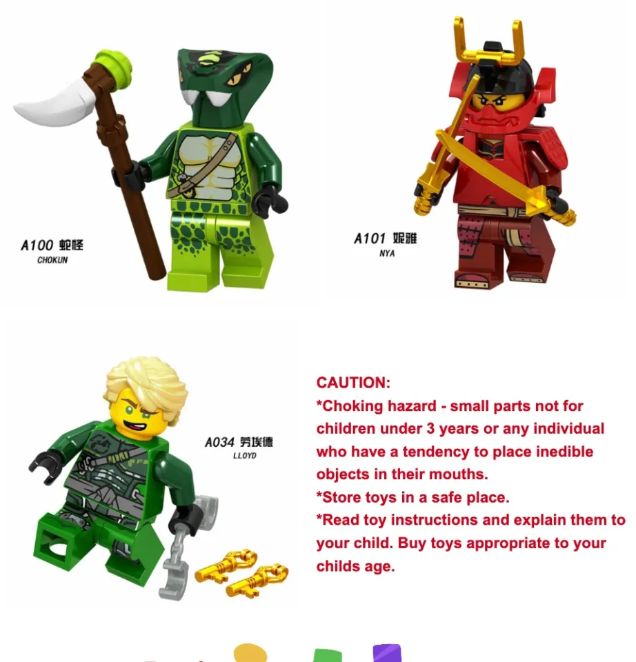 Original Ninjago blocks Lord Garmadon Sensei Wu Harumi Cole Morro