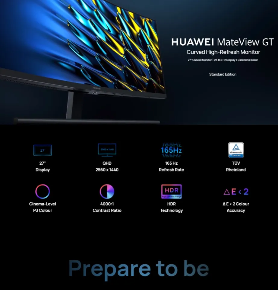 Huawei MateView GT 27-inch Standard Edition 2K 165Hz Curved Gaming Monitor