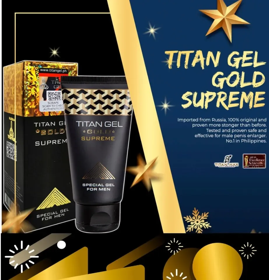 ORIGINAL TITAN GEL GOLD SUPREME WITH MANUAL MADE IN RUSSIA EXCLUSIVELY  DISTRIBUTED BY TITAN MAX PHILIPPINES | Lazada PH